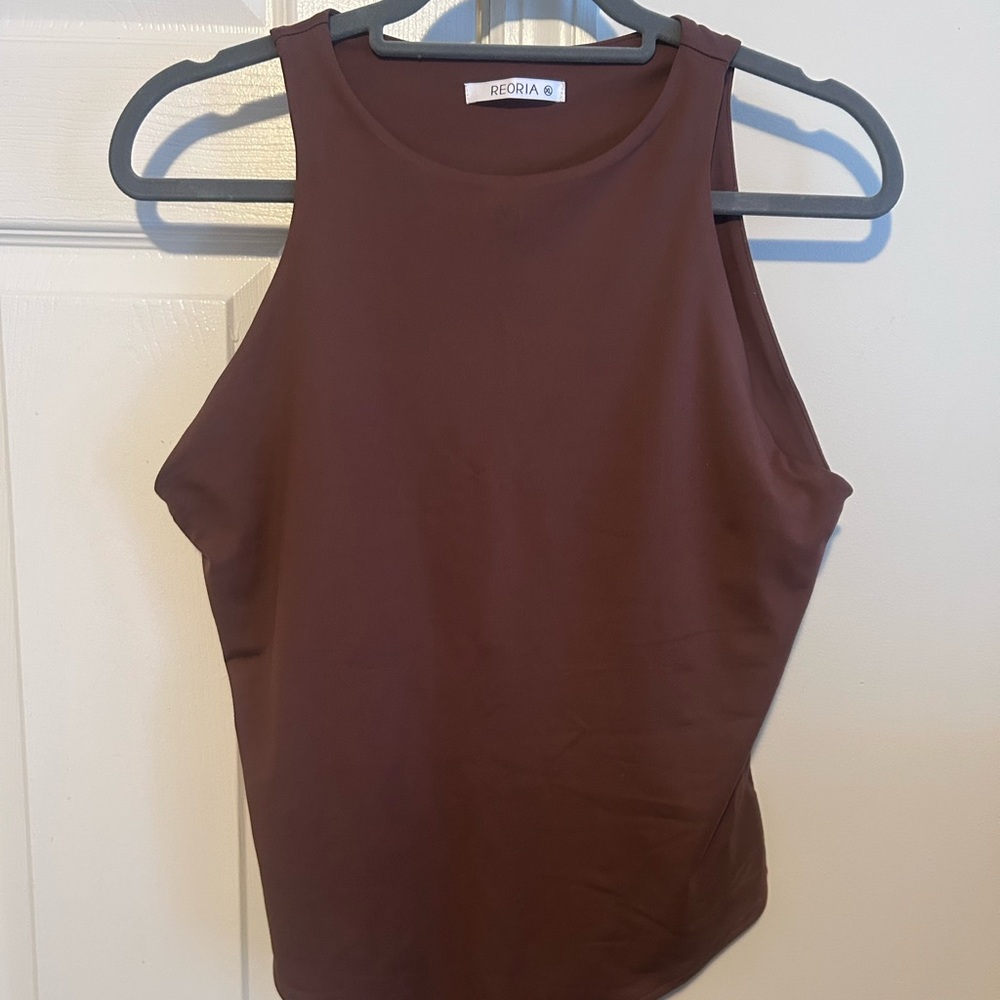 REORIA Butsmooth Racer Back Halter Neck Bodysuit - size XL